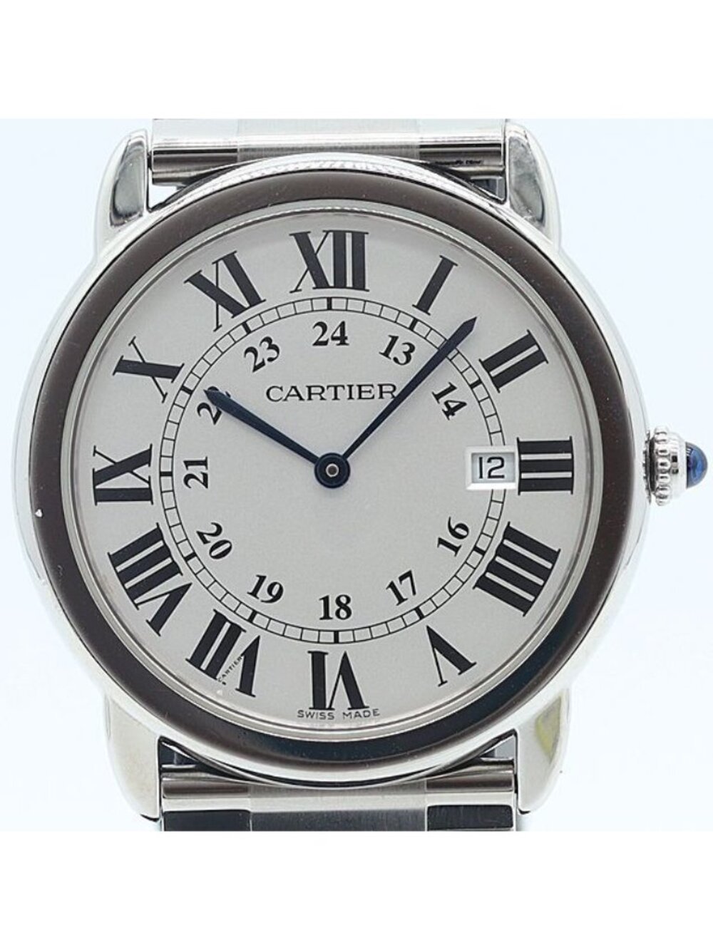 Cartier Ronde Solo de Date Roman Silver Dial Watch